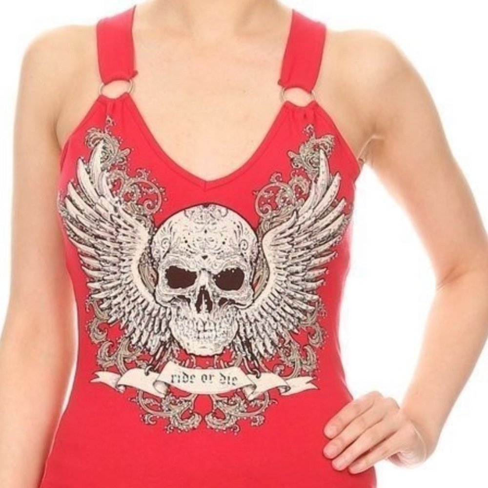 Ride or Die Skull Tank